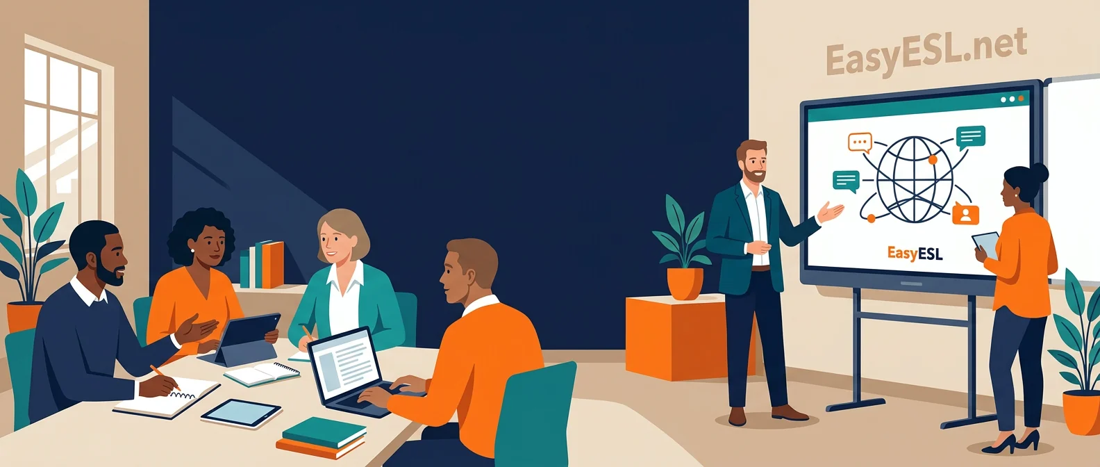 EasyESL classroom illustration